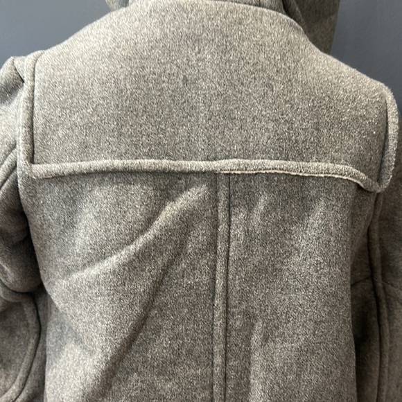 ZARA Winter Coat XS Grey White Fur Lined Hood Toggle Coat - Picture 9 of 10